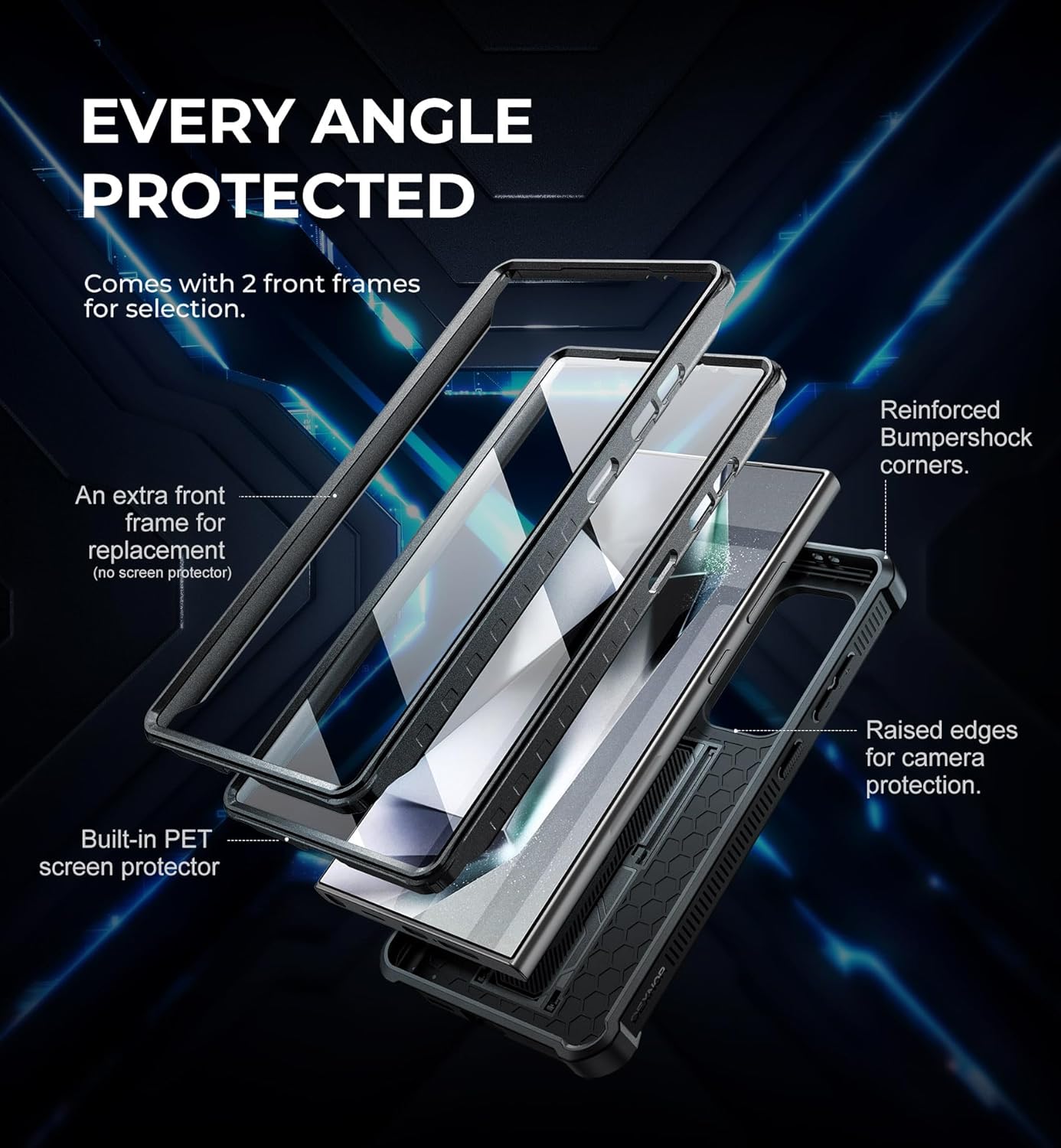 Dexnor Cover Samsung Galaxy S24 Ultra Nera - immagine 5