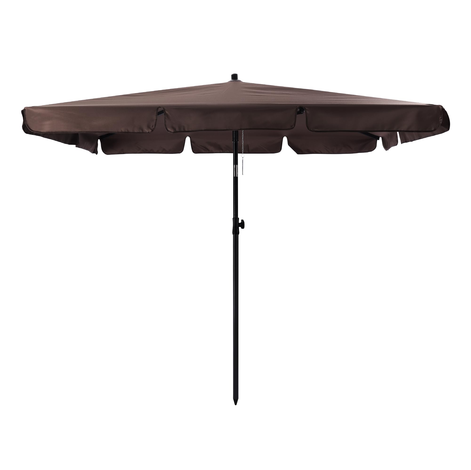 JEMIDI Ombrellone Grande Rettangolare 200x125cm Marrone