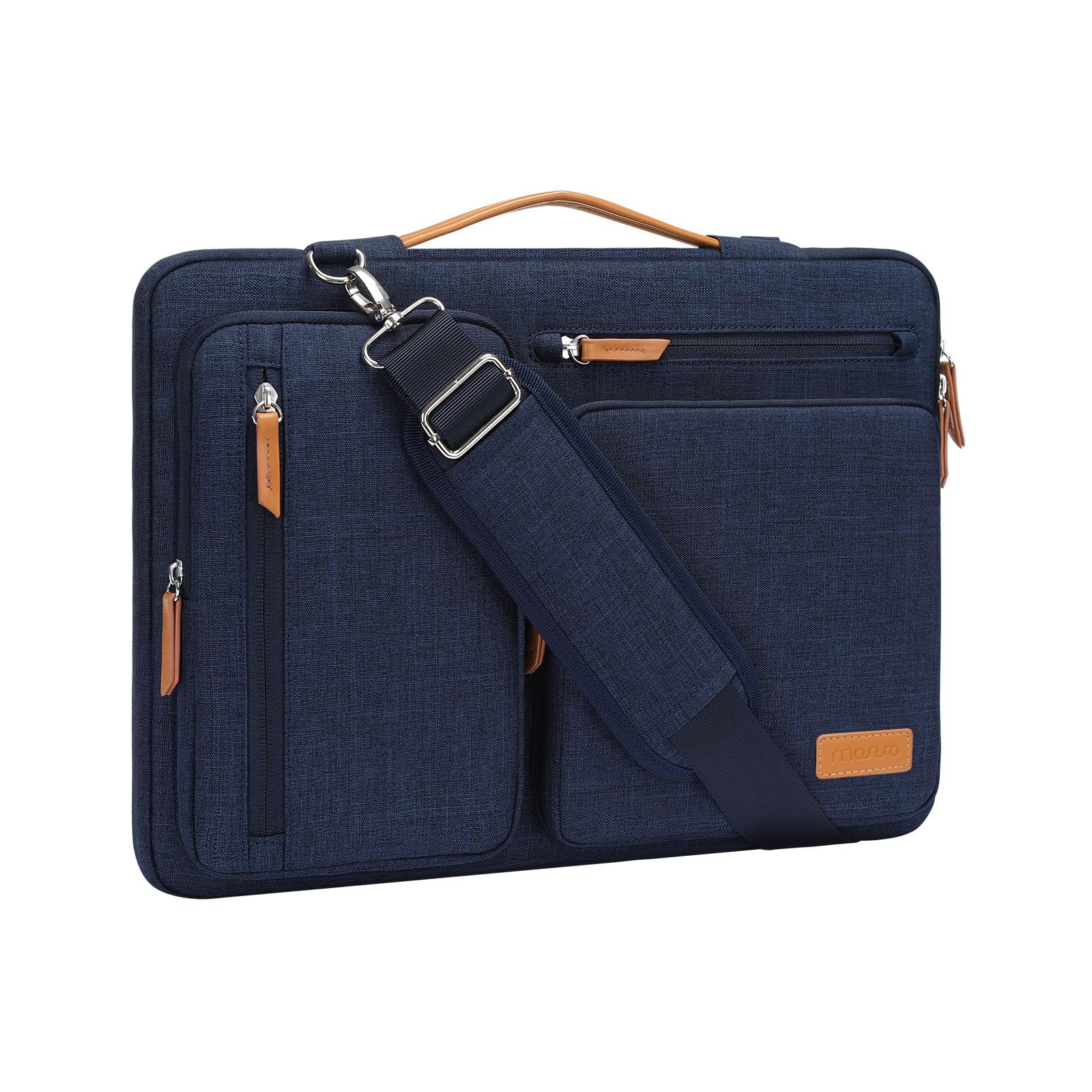 Mosiso Borsa Tracolla Laptop 14 Pollici, Navy Blu