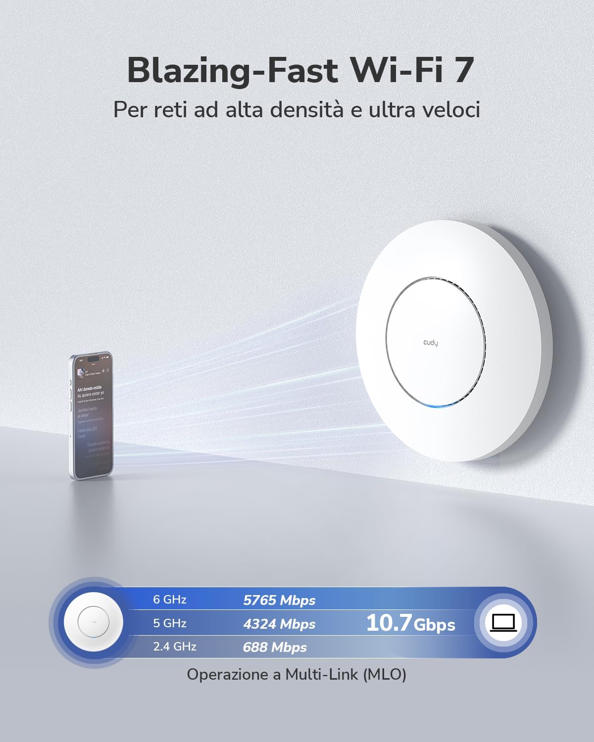 Cudy BE11000 Tri-Band Wi-Fi 7 Wireless Access Point - immagine 3