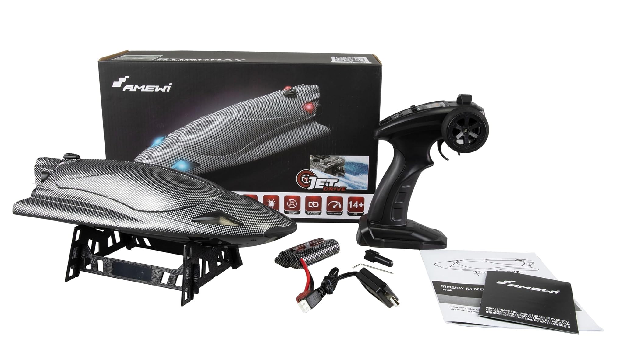 Amewi Stingray Speedboat RC 40 km/h 335mm RTR