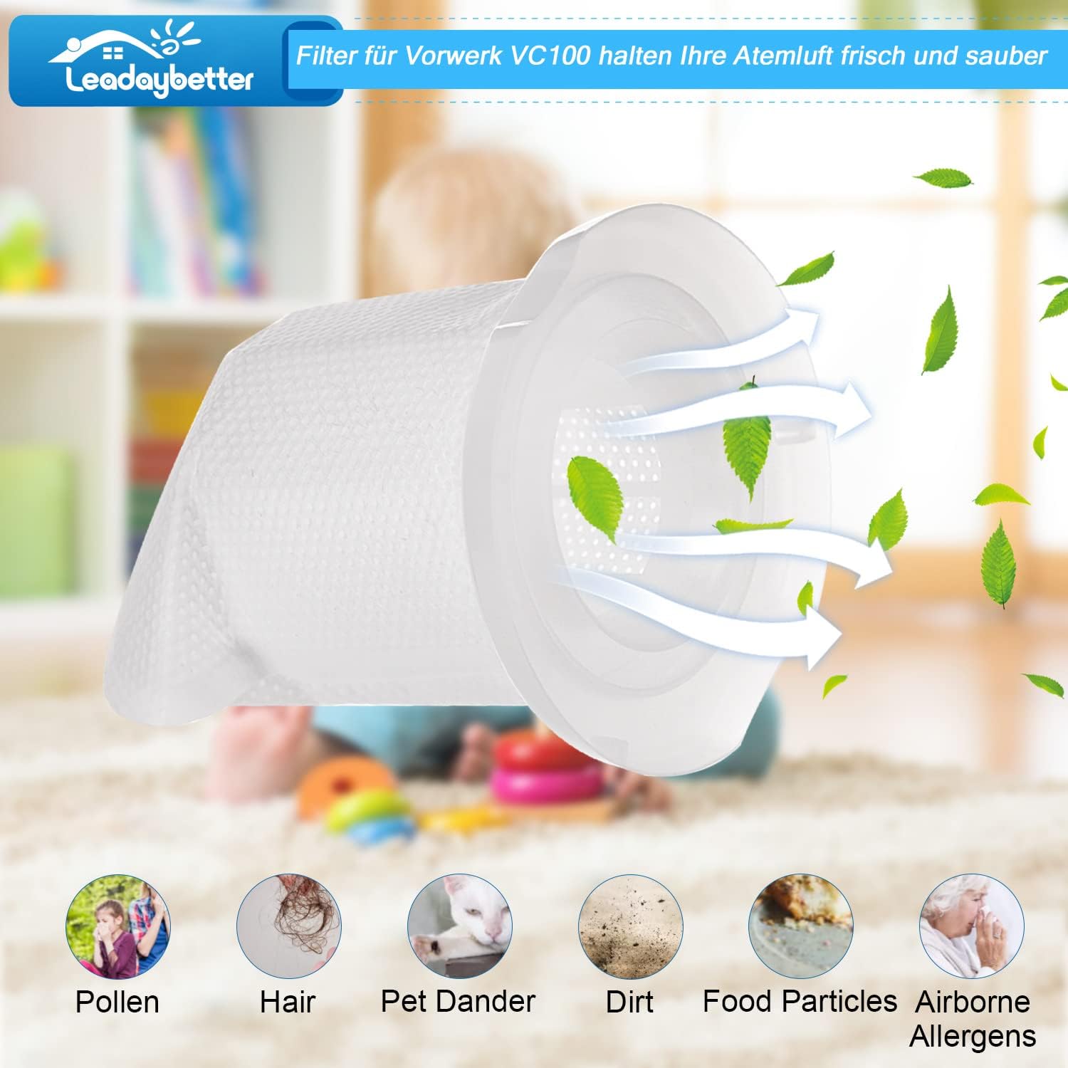 Filtri per Vorwerk Kobold VC100 (4 Pezzi) - immagine 5