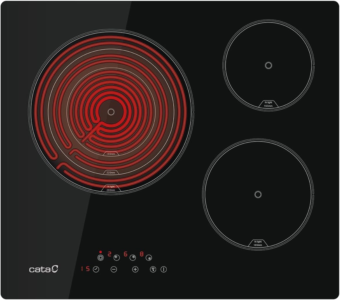 Cata Piano cottura a induzione TT 6003 - 3 zone, Nero