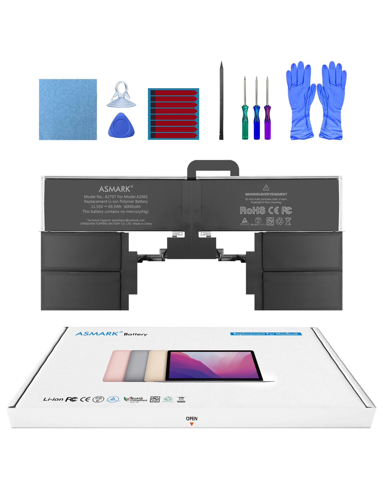 Batteria di Ricambio per MacBook Air 15" A2941 / A3114