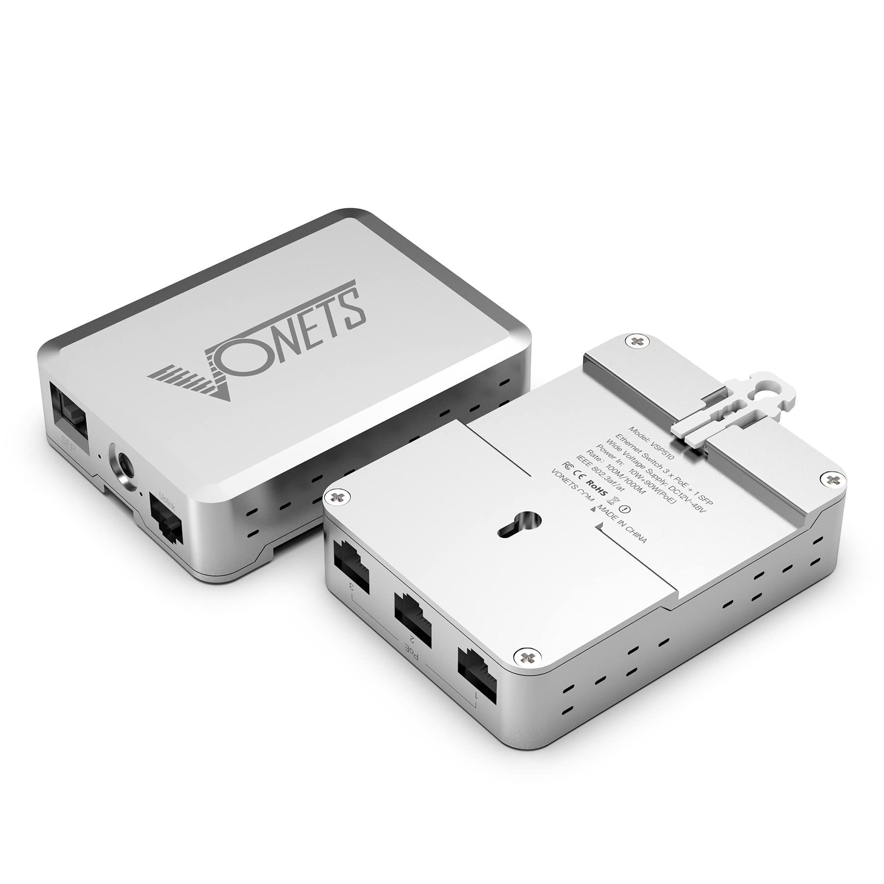 Vonets Switch Industriale PoE Gigabit 5 Porte VSP510