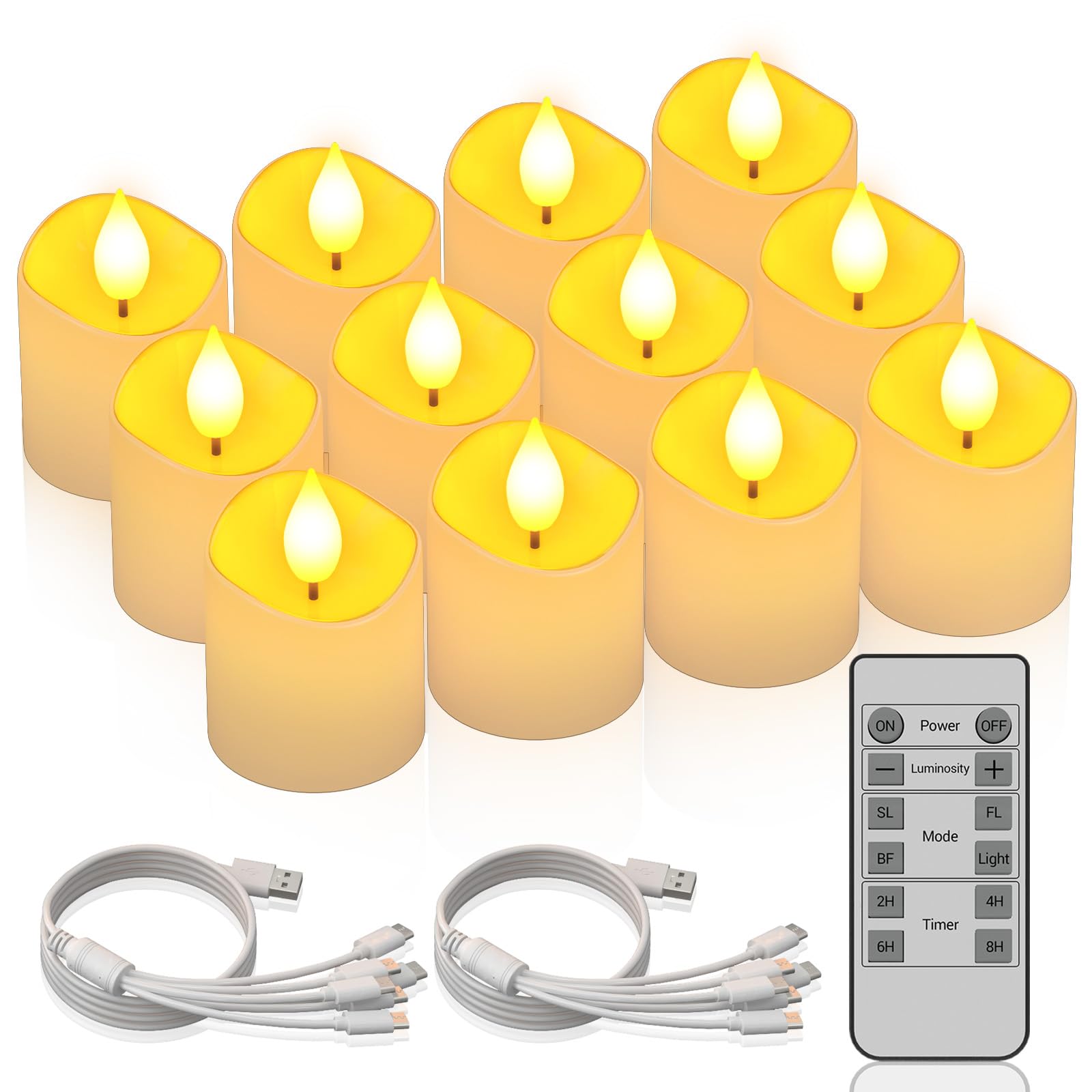 Ymenow 12 Lumini LED Ricaricabili con Telecomando