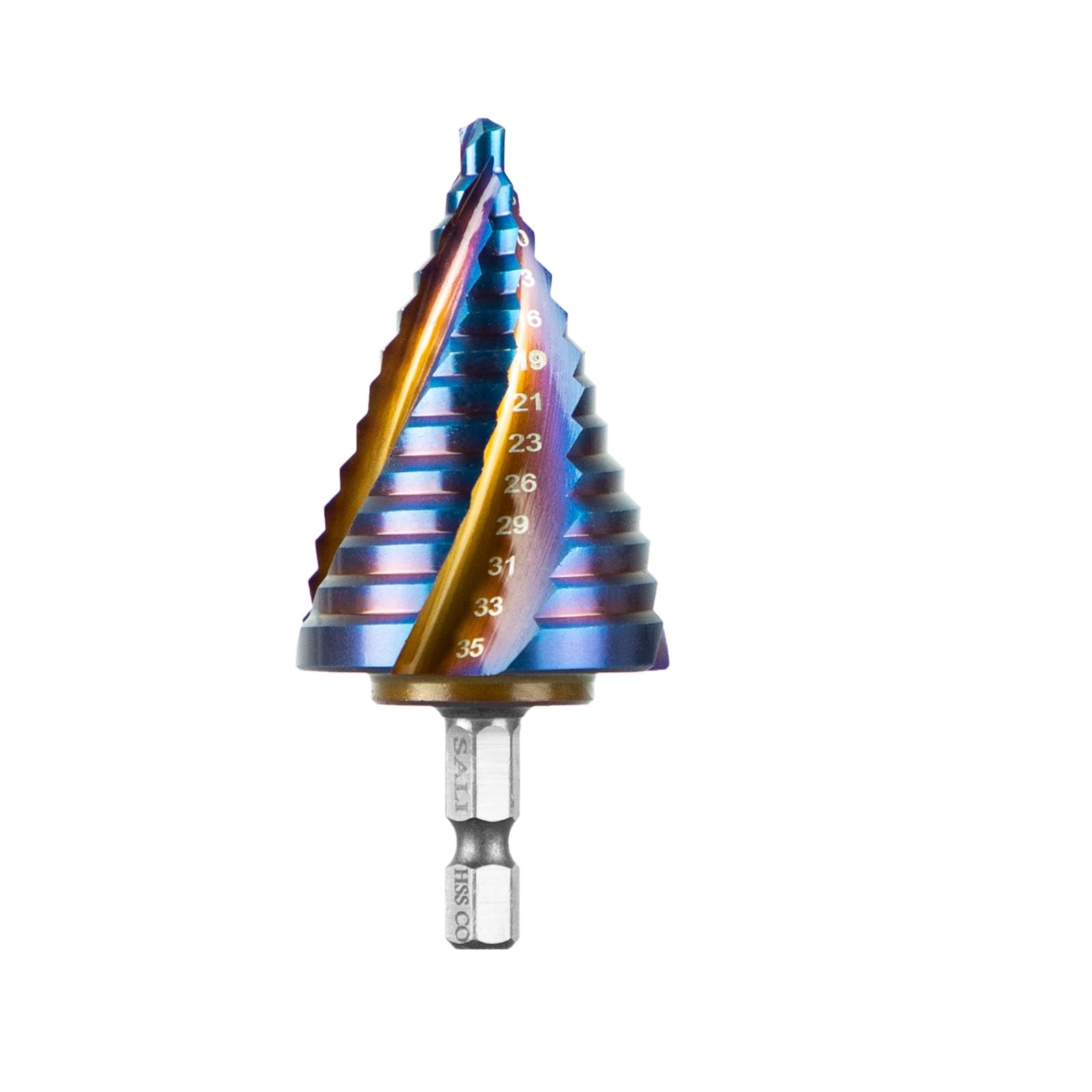 Sali Punta Trapano a Gradini Hss Φ5-35 mm, 13 Livelli