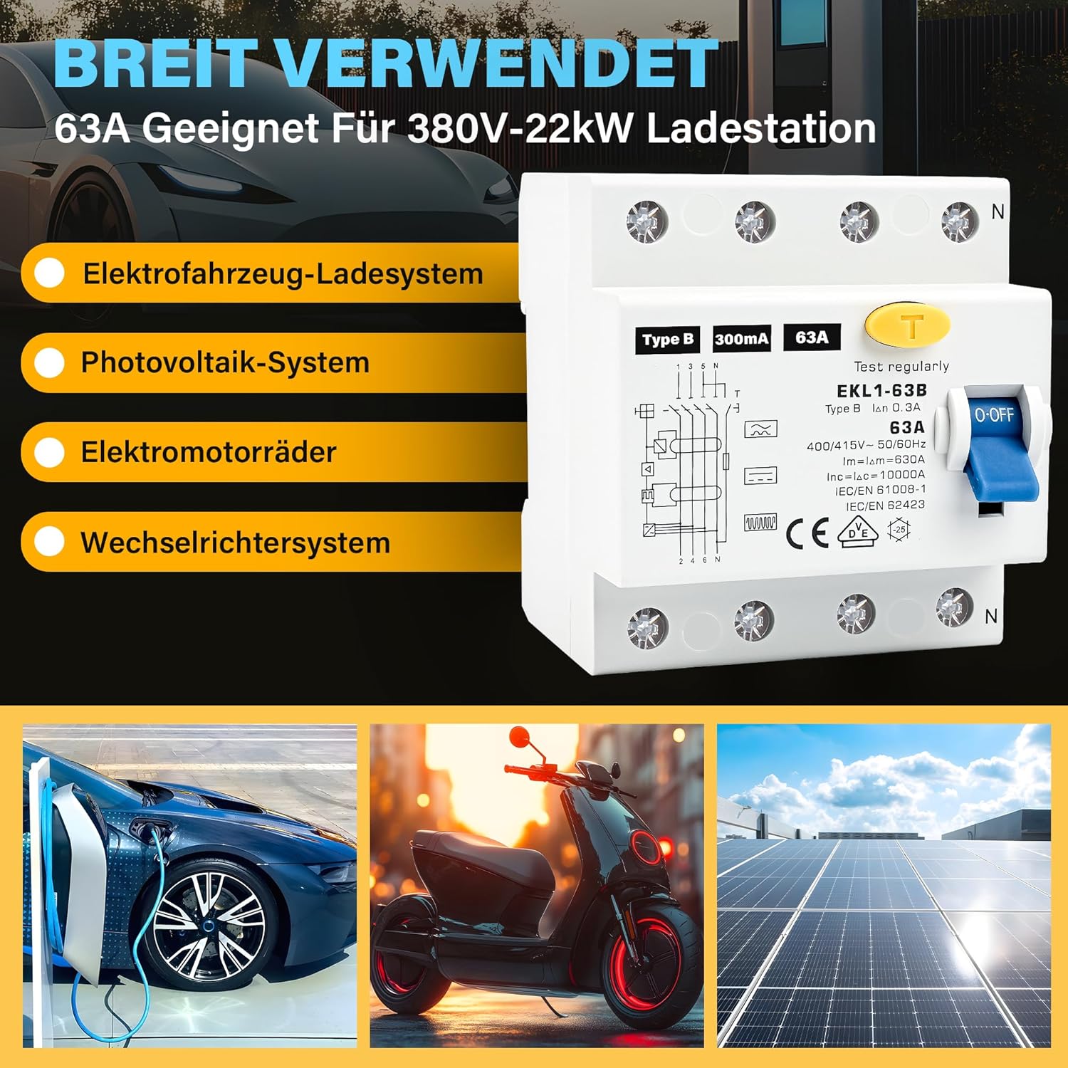 Interruttore Protezione FI Tipo B 63 A 4 Poli - immagine 7