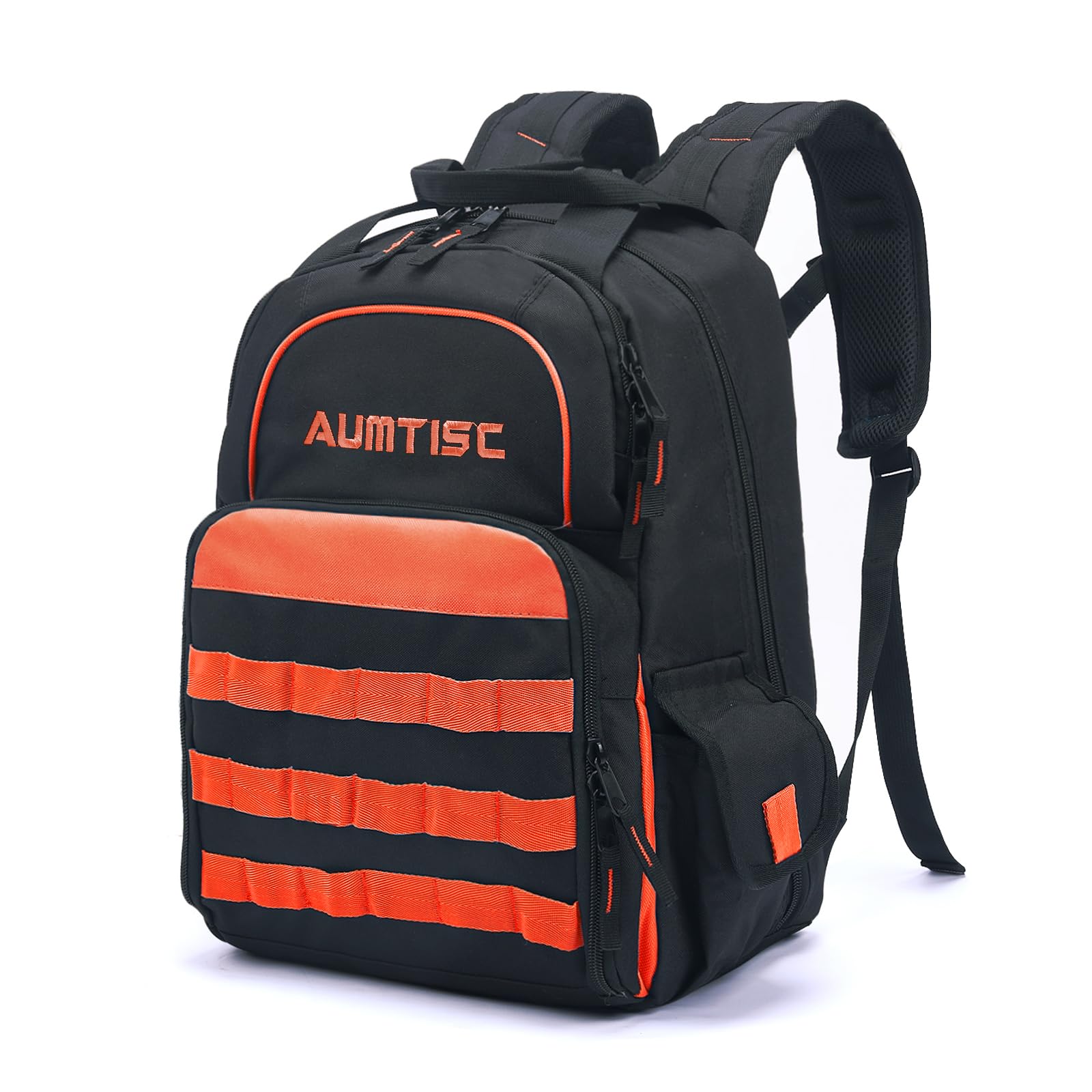 Aumtisc Zaino per Attrezzi da Cantiere Heavy Duty, Orange