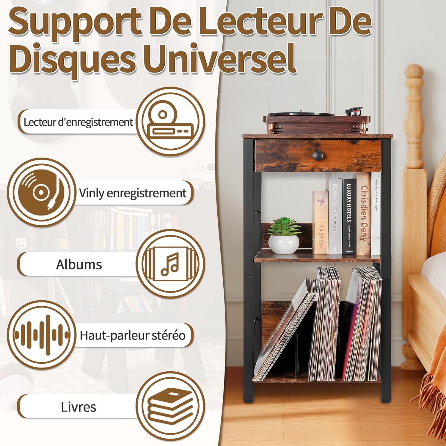 Supporto per Giradischi in vinile 3 Livelli - immagine 4