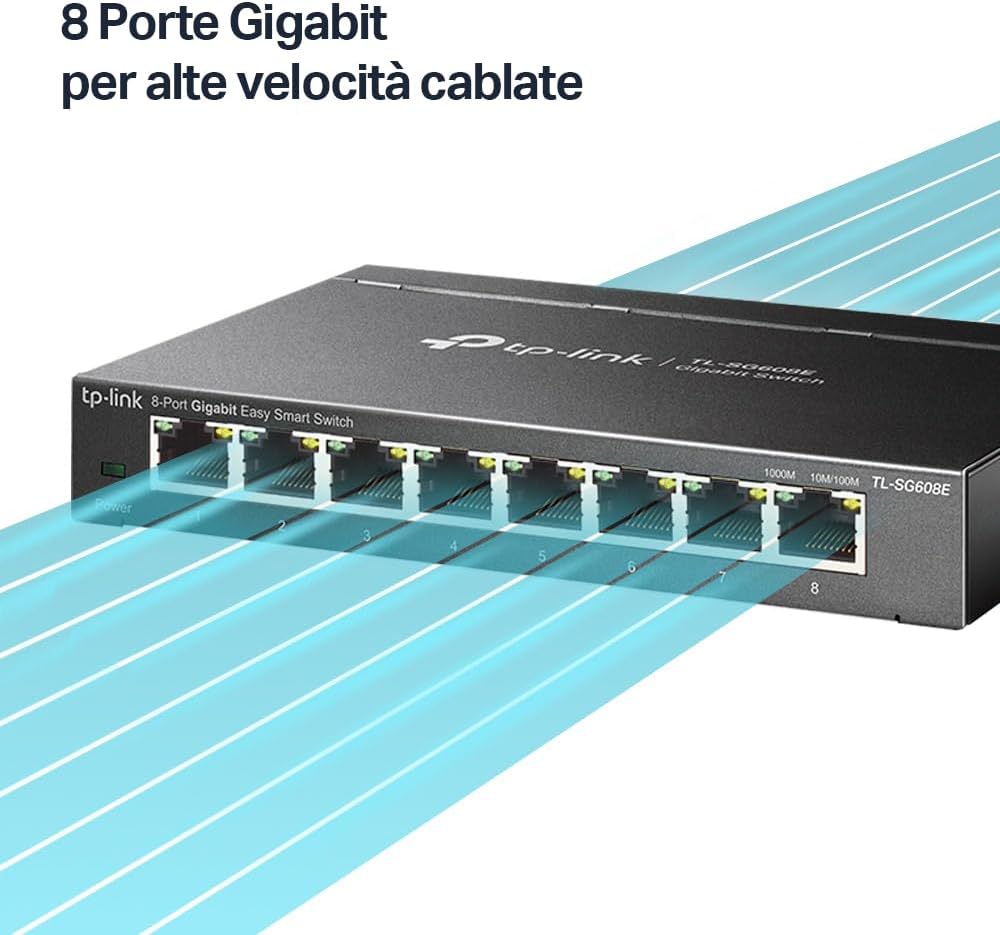 Tp-link TL-SG608E - Switch Ethernet 8 Porte Gigabit - immagine 4