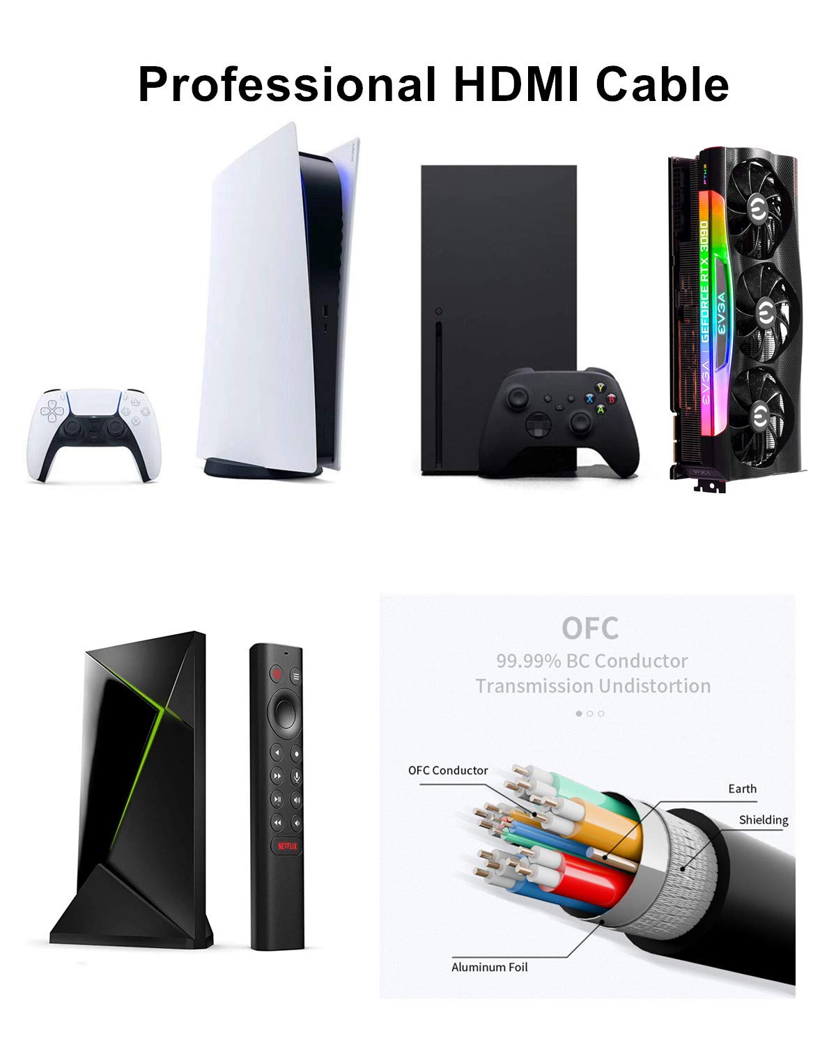 Ubluker Cavo HDMI 48Gbps 1.5M, Certificato Ultra Elevata - immagine 4