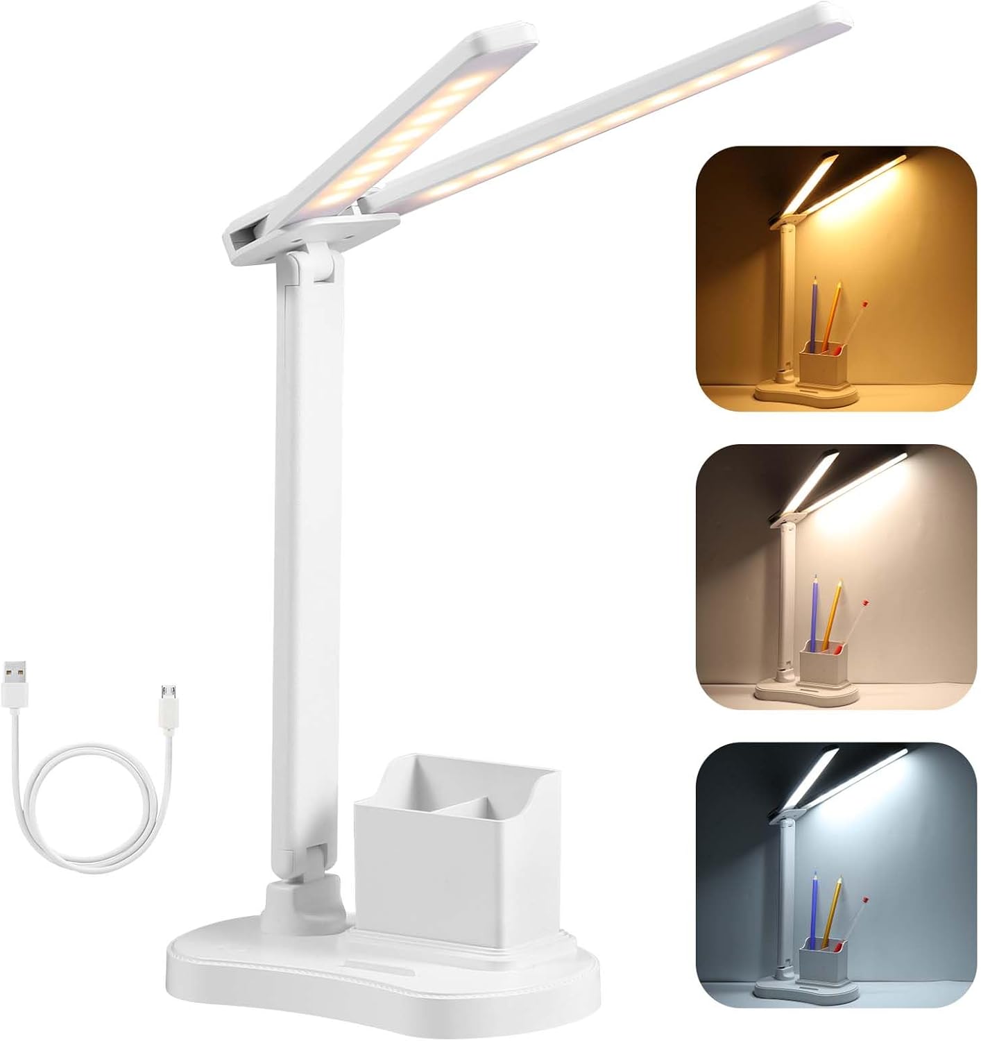 Vinabo Lampada da Scrivania LED USB Ricarica - immagine 1