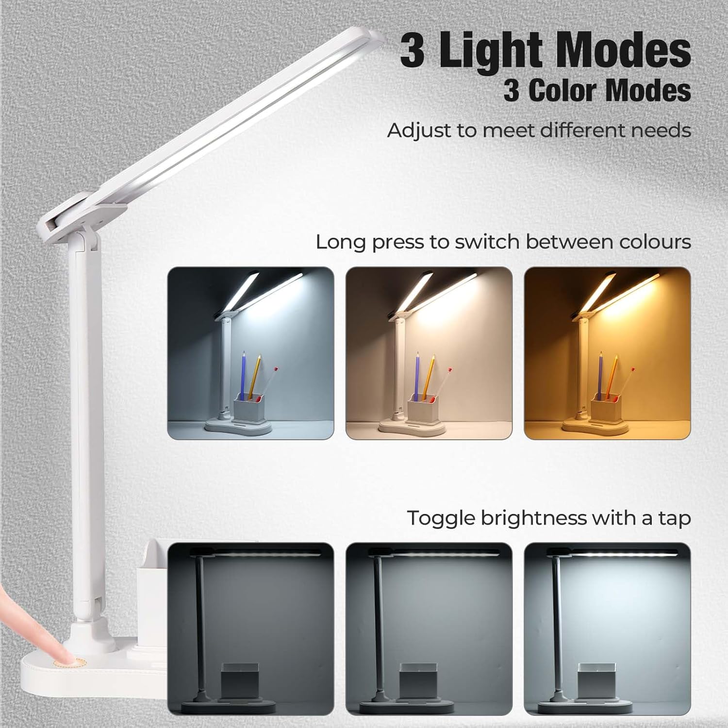 Vinabo Lampada da Scrivania LED USB Ricarica - immagine 4