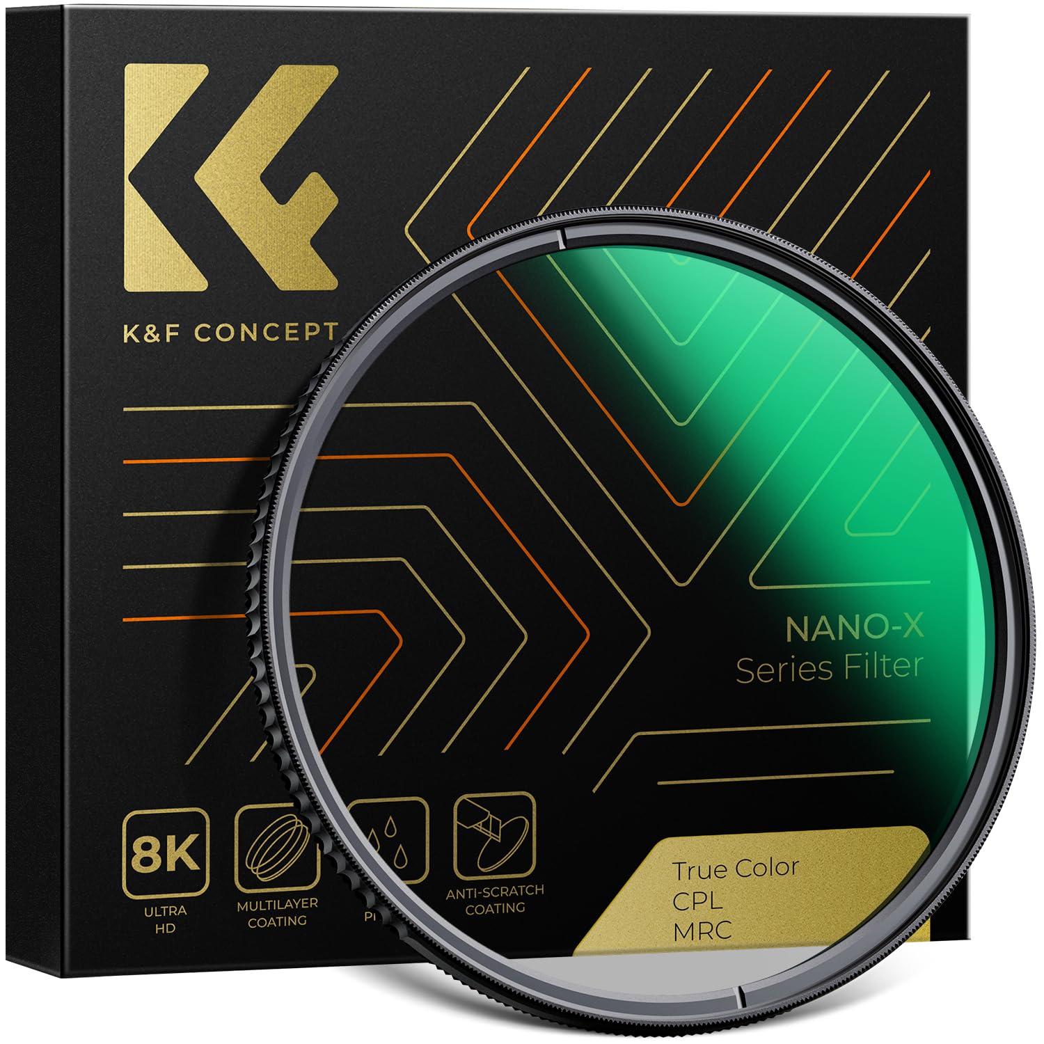 K&F Concept Nano-X Filtro Polarizzatore True Color, Polarizzatore Circolare CPL Filtro con 28 Strati Rivestimento Nano