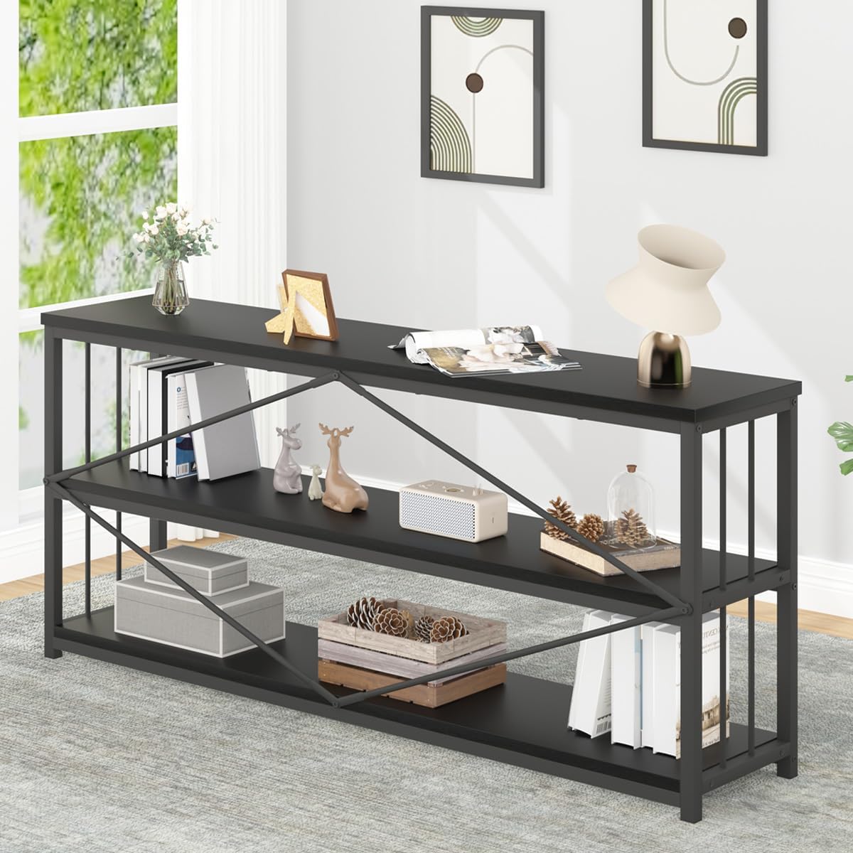 Ibf Libreria Orizzontale Bassa Nera 160 cm - immagine 4