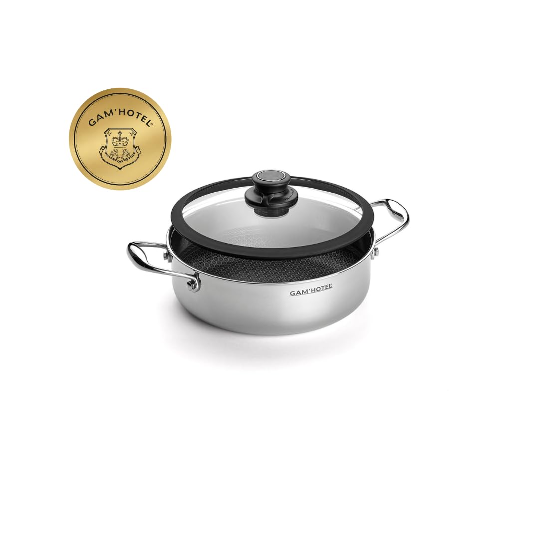 Gam'hotel - Padella antiaderente "black cube" da 28 cm ad induzione