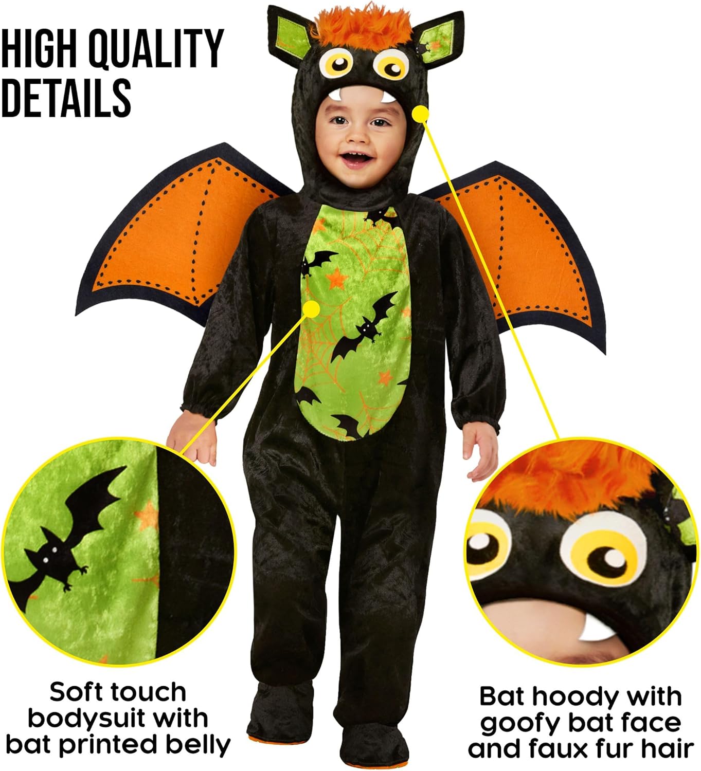 Morph Costume da Pipistrello per Bambini - immagine 3