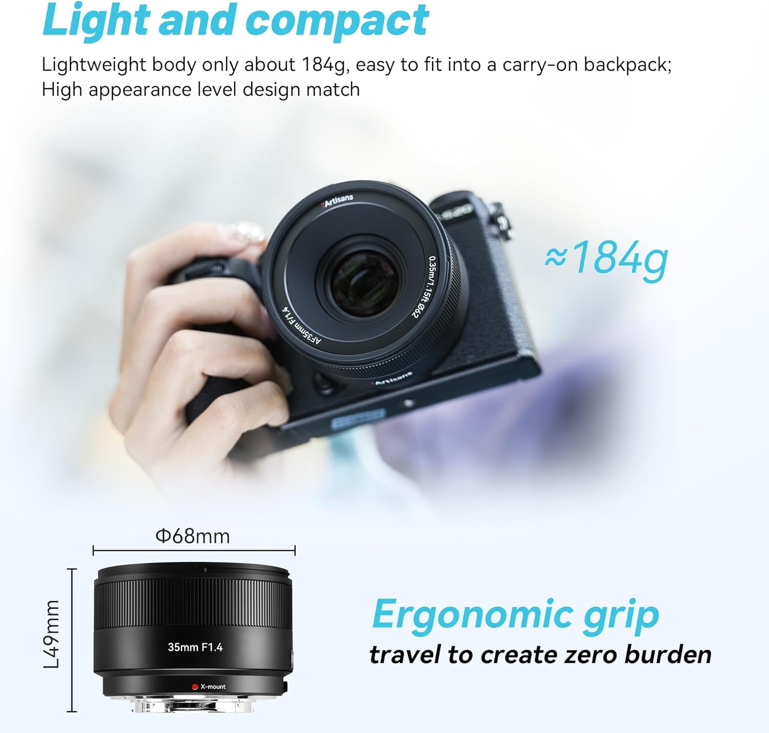 7artisans AutoFocus Obiettivo 35mm F1.4 APS-C - immagine 2