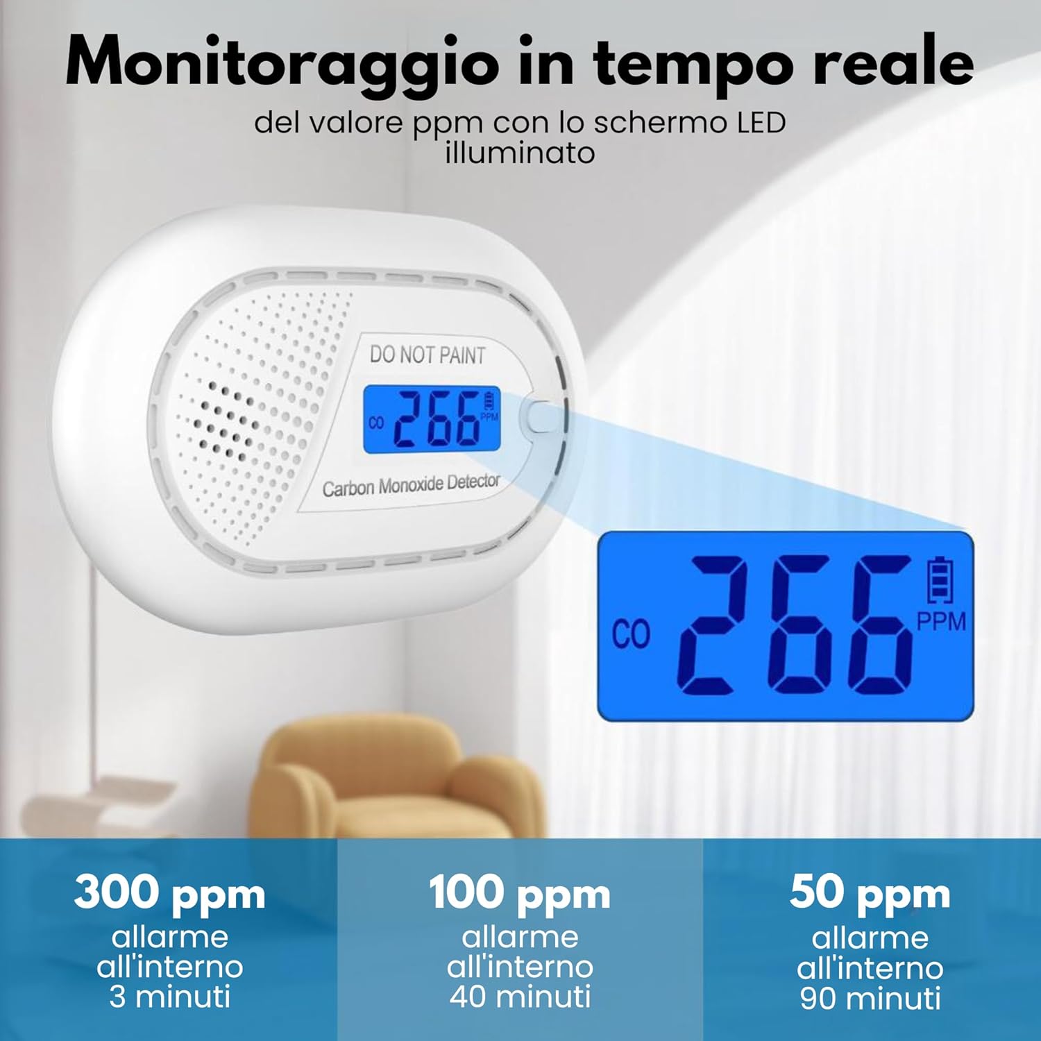 Aroha Smart Connect Rilevatore Monossido di Carbonio WiFi - immagine 5