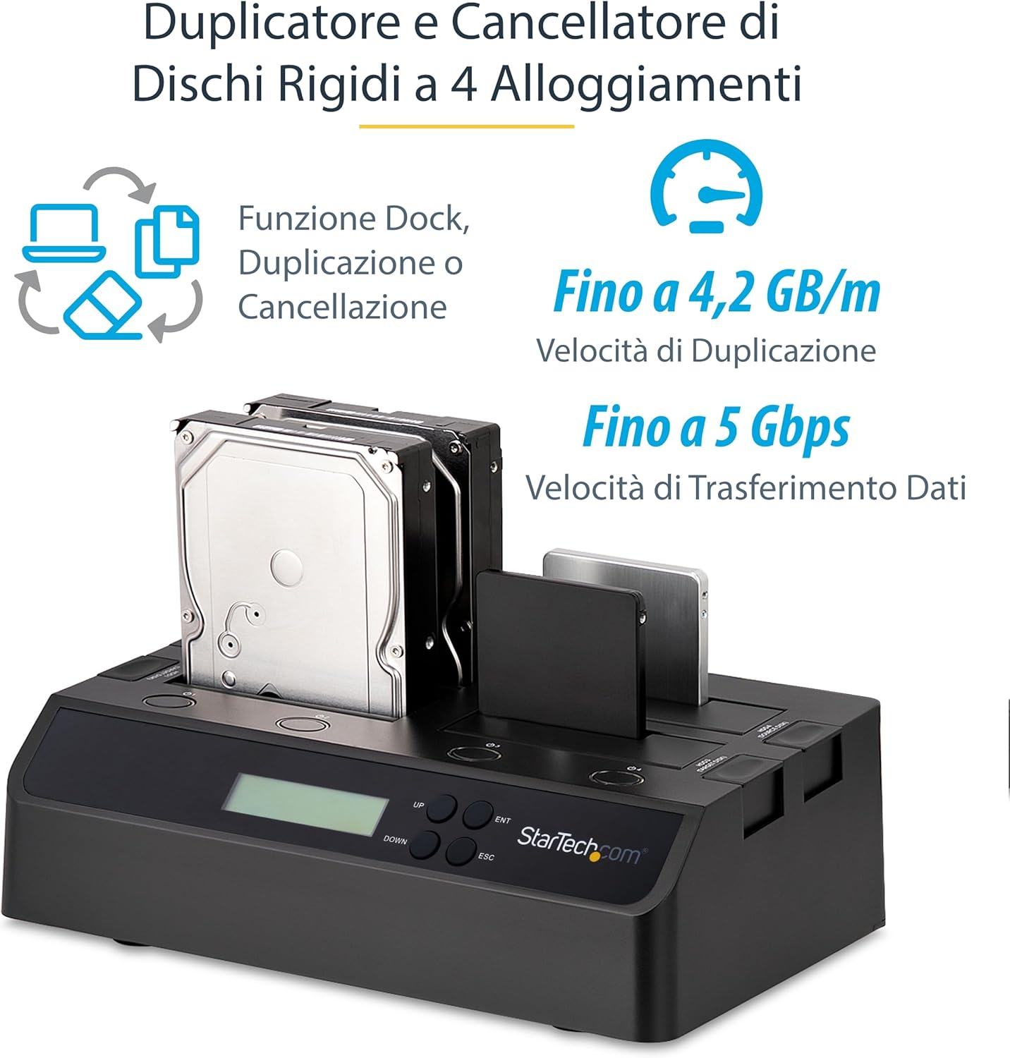 Startech.com Docking Station 4 Slot per Hard Disk - immagine 2