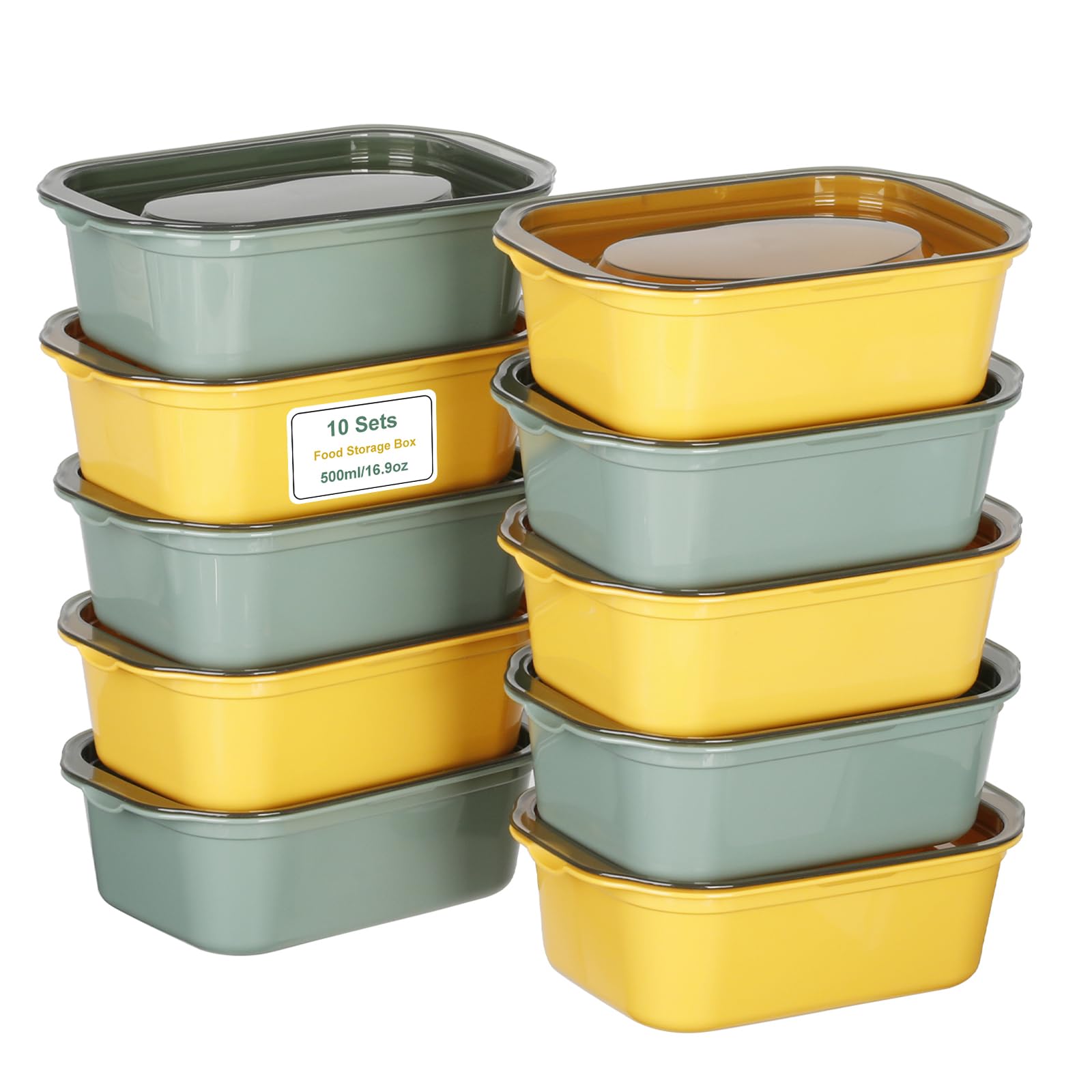 Vinato Contenitori Ermetici per Alimenti 10 Pezzi - 500ml