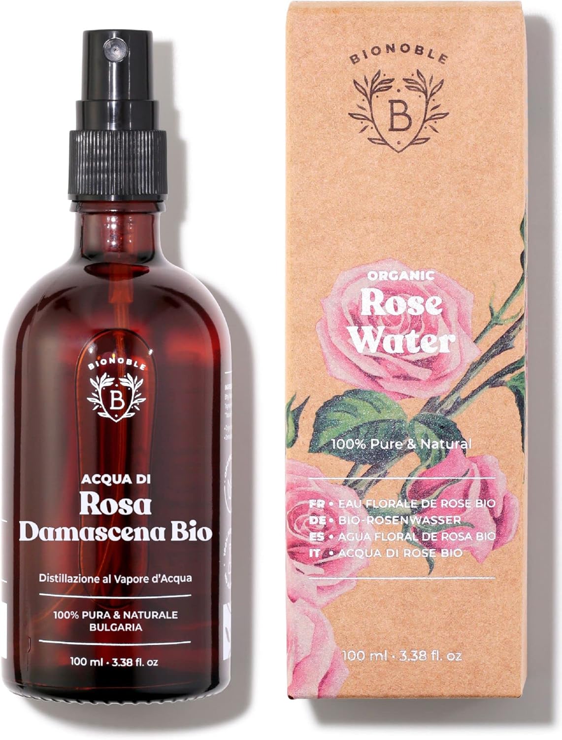 Bionoble Acqua di Rose Bio 100ml - Idrolato di Rosa Damascena - immagine 1