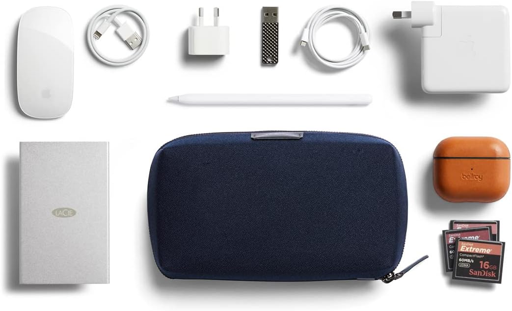 Bellroy Tech Kit - Custodia con cerniera per accessori hi-tech, Navy - immagine 6