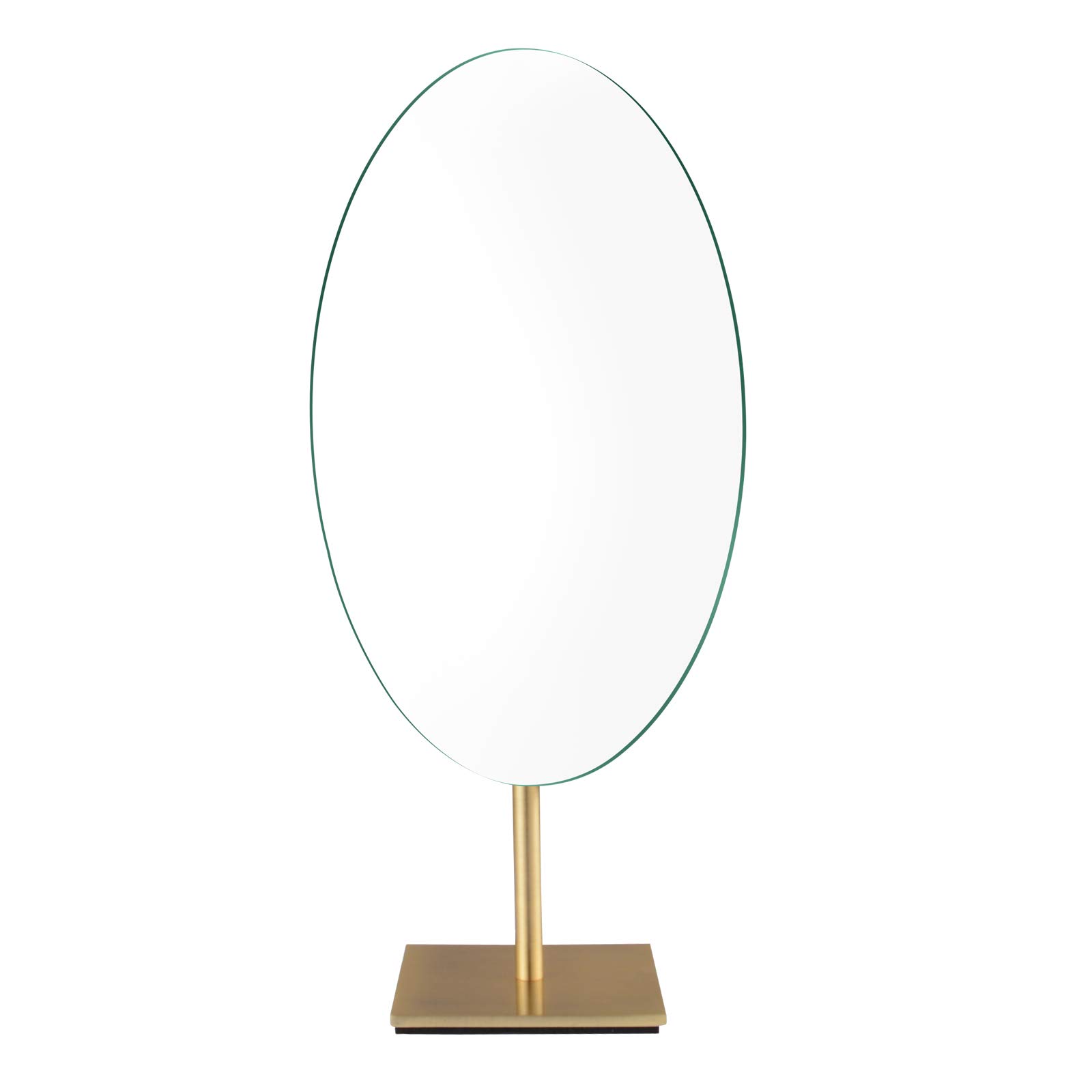 Nicesail Specchio Trucco Vintage da Tavolo Ovale, Oro