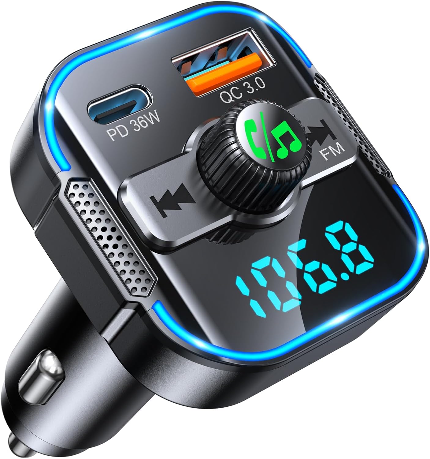 Glangeh Trasmettitore FM Bluetooth 5.3 per Auto - immagine 1