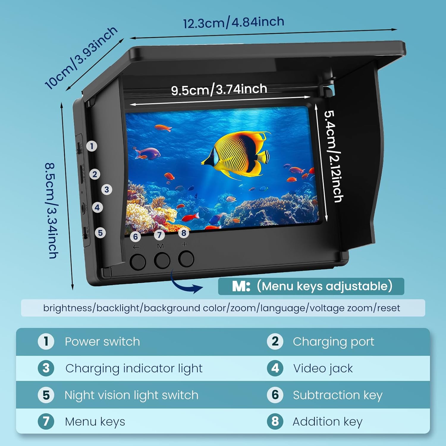 Fish Finder - Videocamera Subacquea Pesca HD 4.3" - immagine 4