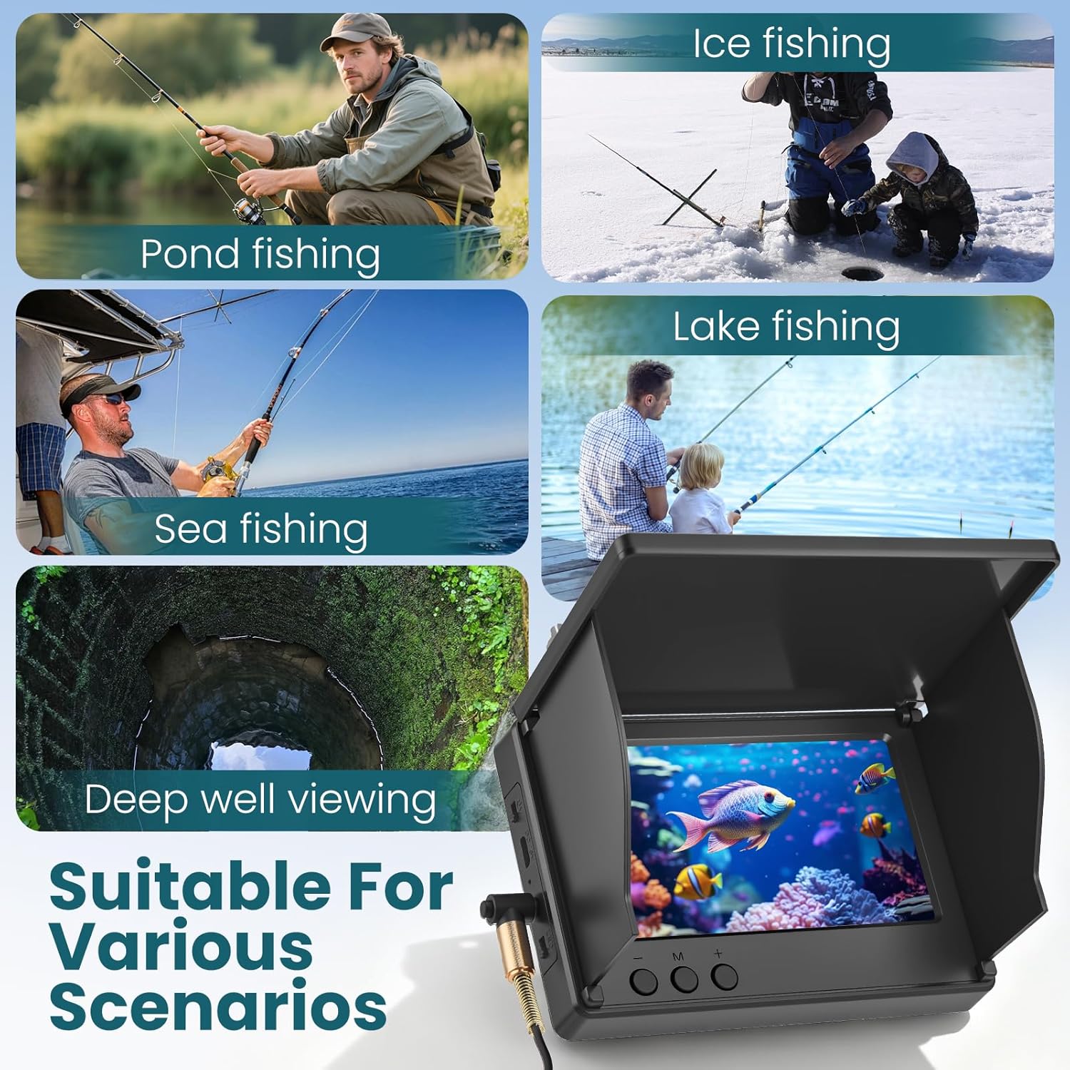 Fish Finder - Videocamera Subacquea Pesca HD 4.3" - immagine 7