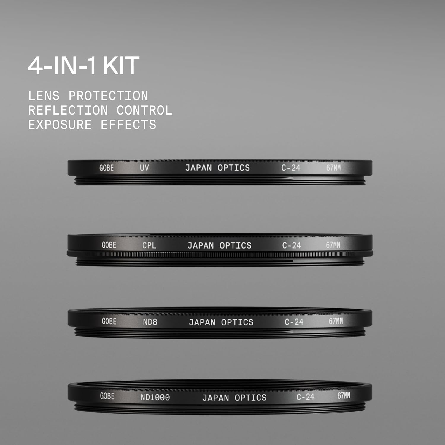 Gobe - Kit Filtri per Obiettivi 49mm - immagine 3