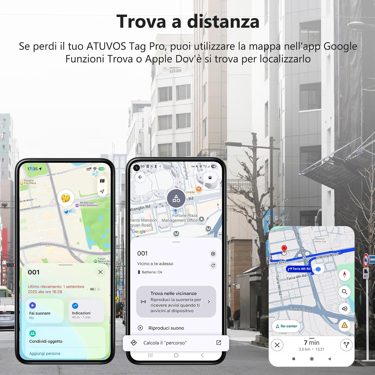 Atuvos Dual System Air Tag Pro Tracker 2 Pezzi, Nero - immagine 4