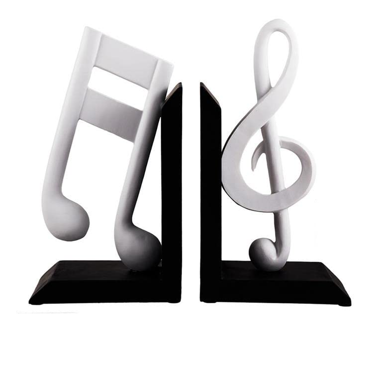 DRW Reggilibri Note musicali e chiave del sole 23 cm altezza