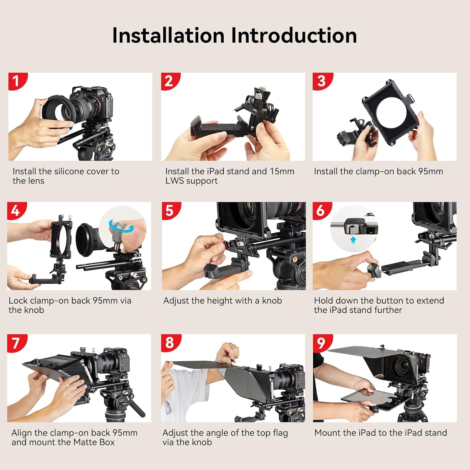 Smallrig Teleprompter per iPad/Tablet Android 11 Pollici - immagine 3