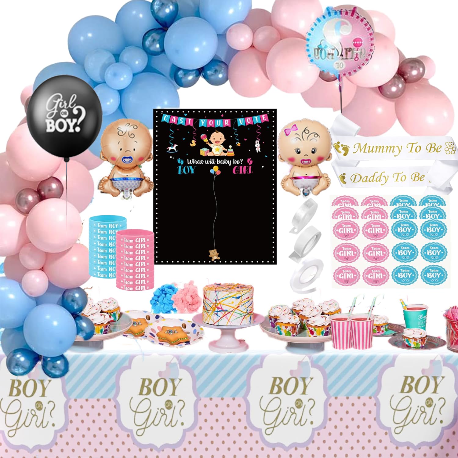 Gender Reveal Party Decorazioni - Boy Or Girl