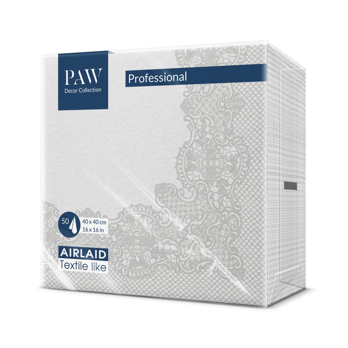 PAW Tovaglioli di Carta Airlaid 40x40 cm, Royal Lace