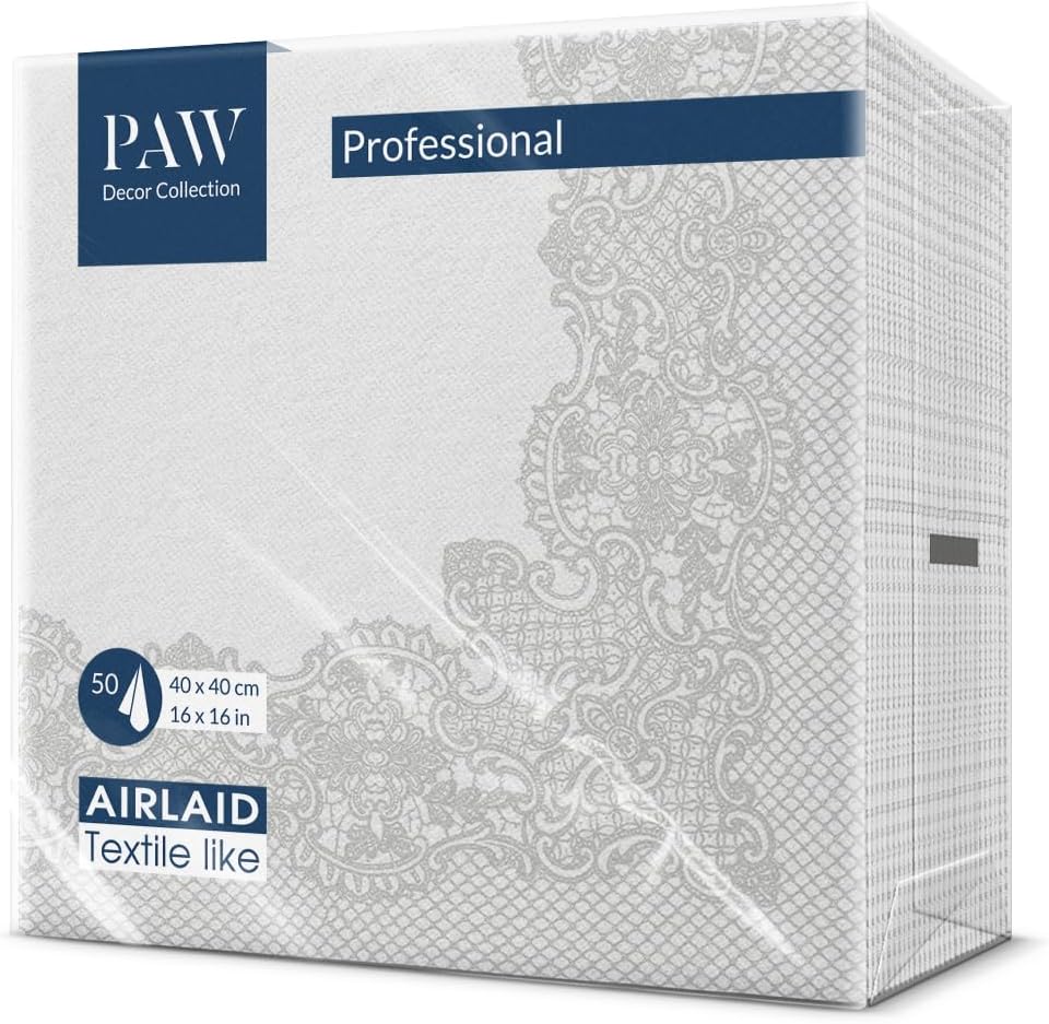 PAW Tovaglioli di Carta Airlaid 40x40 cm, Royal Lace - immagine 1