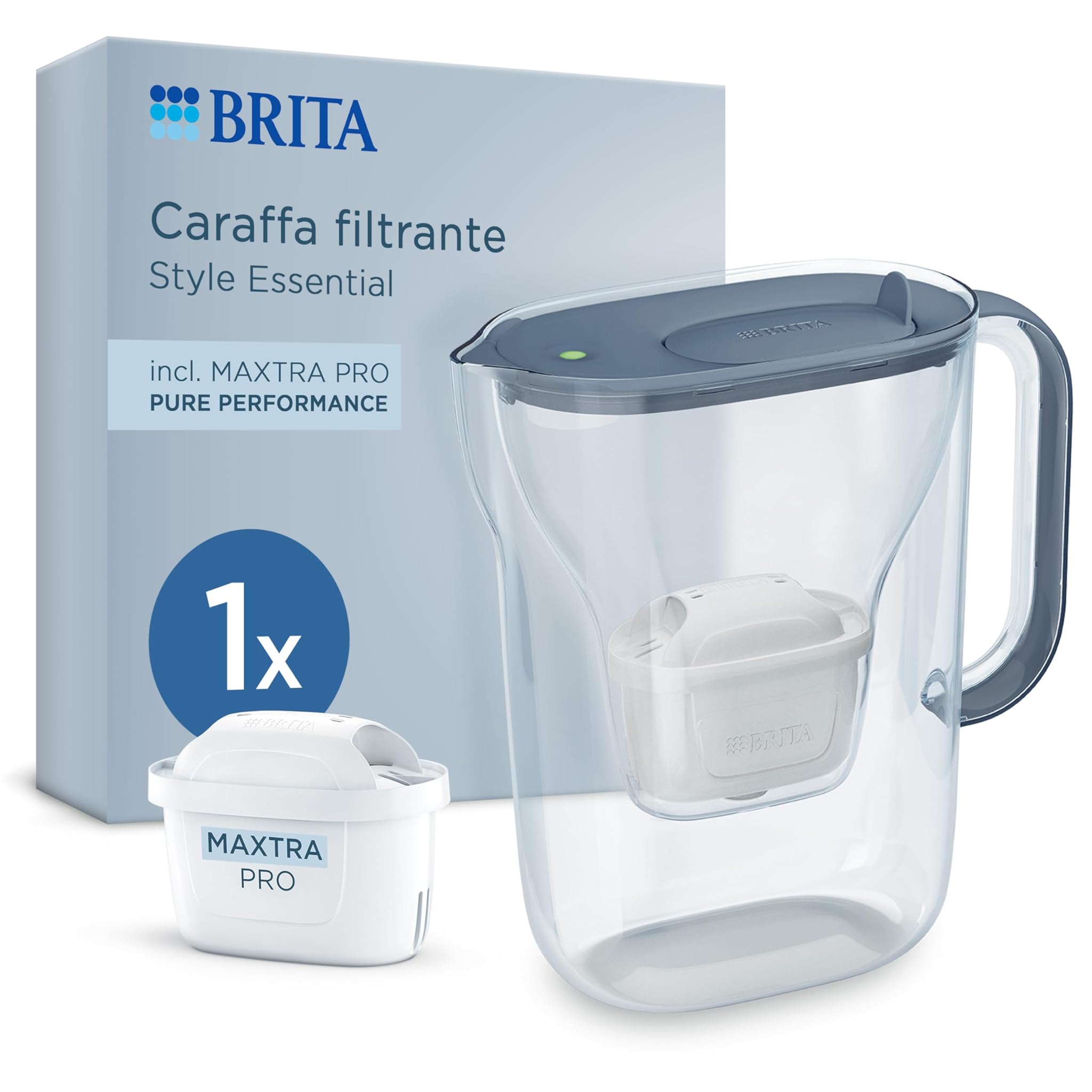 Brita Caraffa Filtrante Style Essential Stone Blue 2.4L