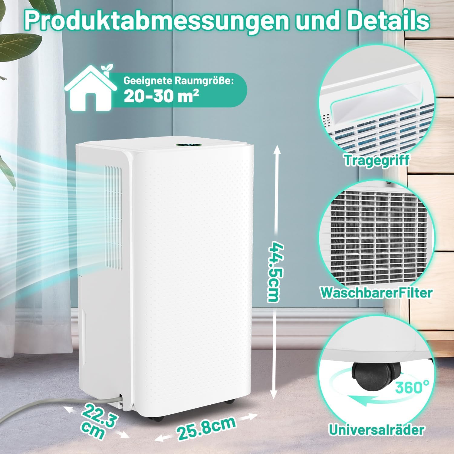 Deumidificatore 16L/giorno con Display Digitale - immagine 2