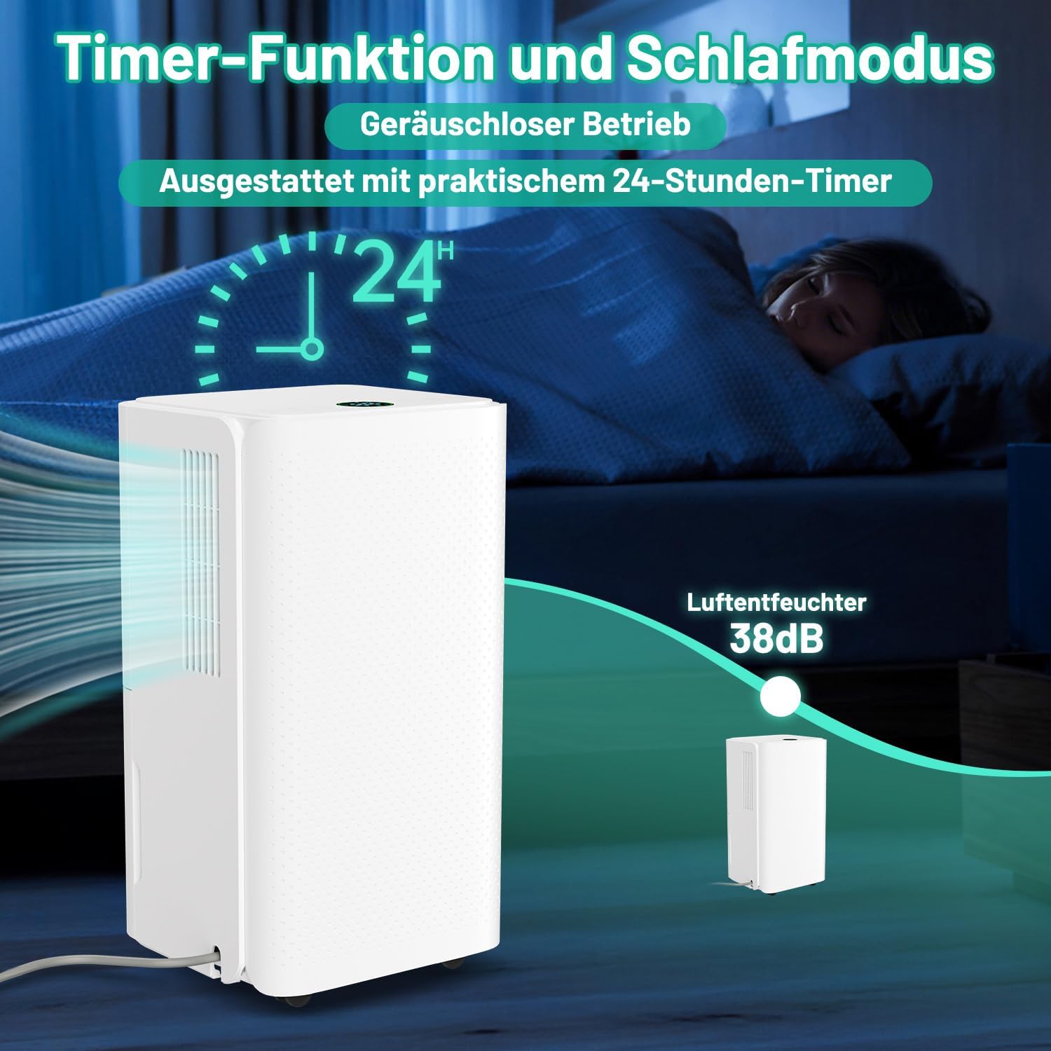 Deumidificatore 16L/giorno con Display Digitale - immagine 4