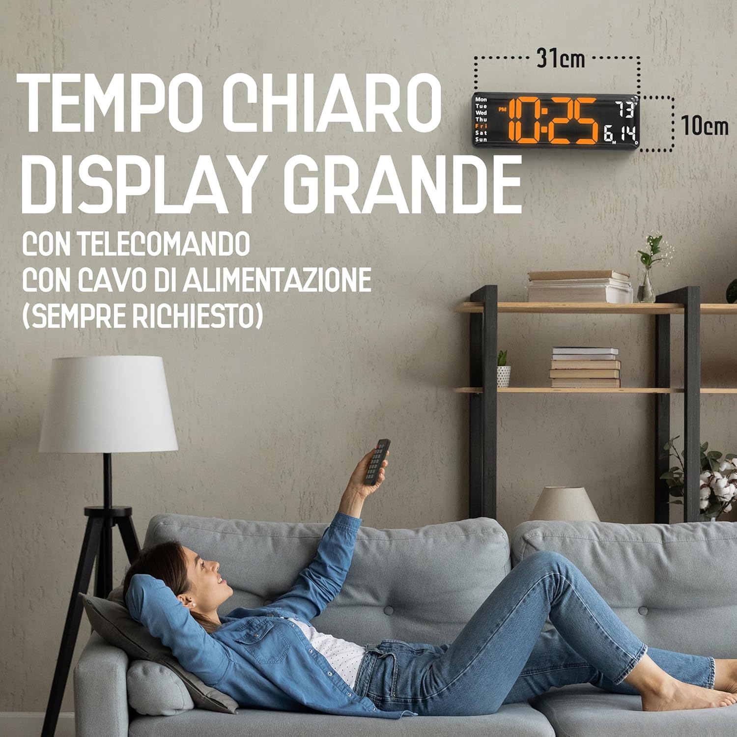 Opis Technology Clock 1 XL - Orologio Digitale da Parete - immagine 5