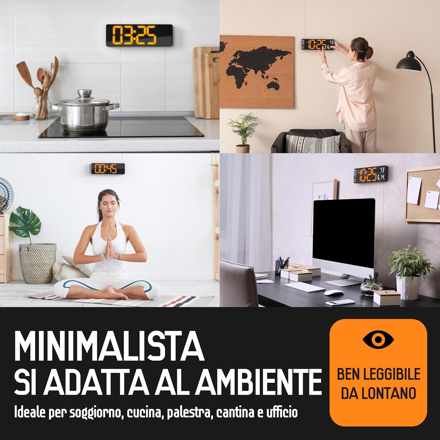 Opis Technology Clock 1 XL - Orologio Digitale da Parete - immagine 8