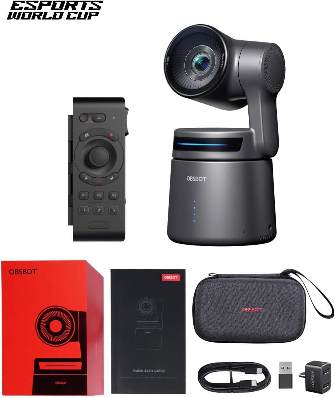 Obsbot Tail Air Combo - Telecamera AI Tracking PTZ con Telecomando - immagine 2