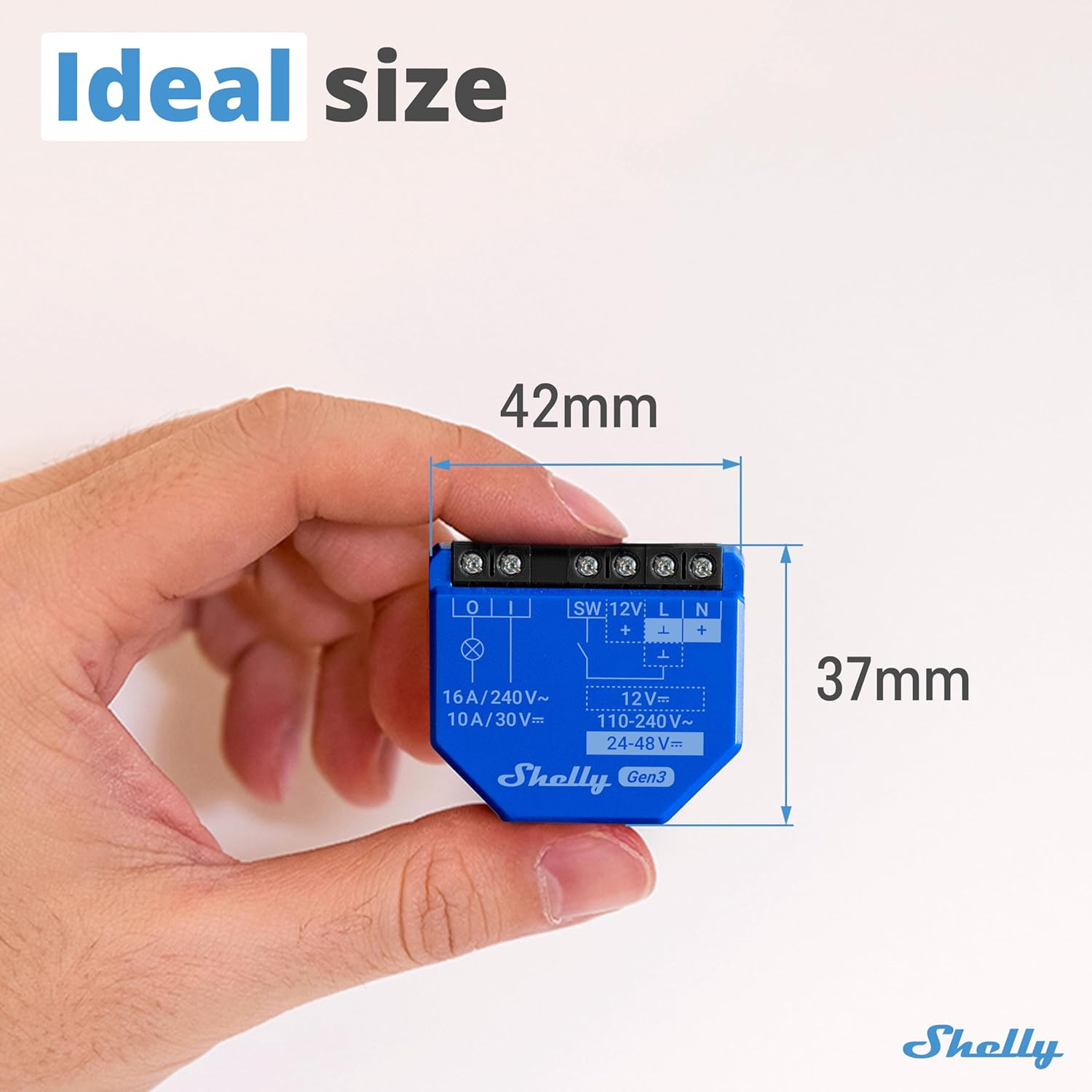Shelly 1 Gen3 - Wi-Fi Interruttore Intelligente Relè (4 pz) - immagine 2