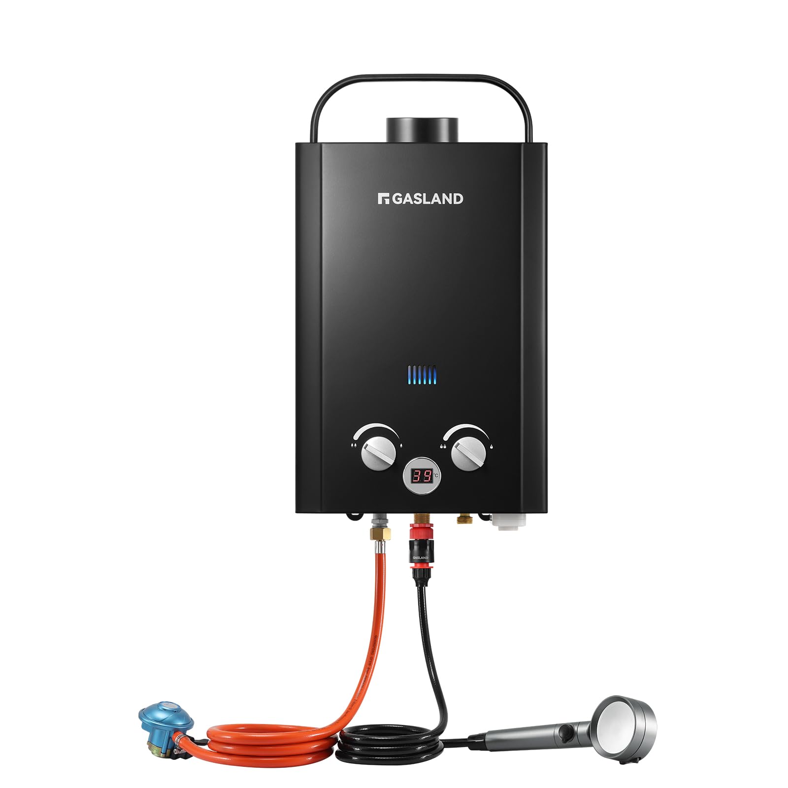 Gasland BE158B - Scaldabagno a gas 6L GPL portatile