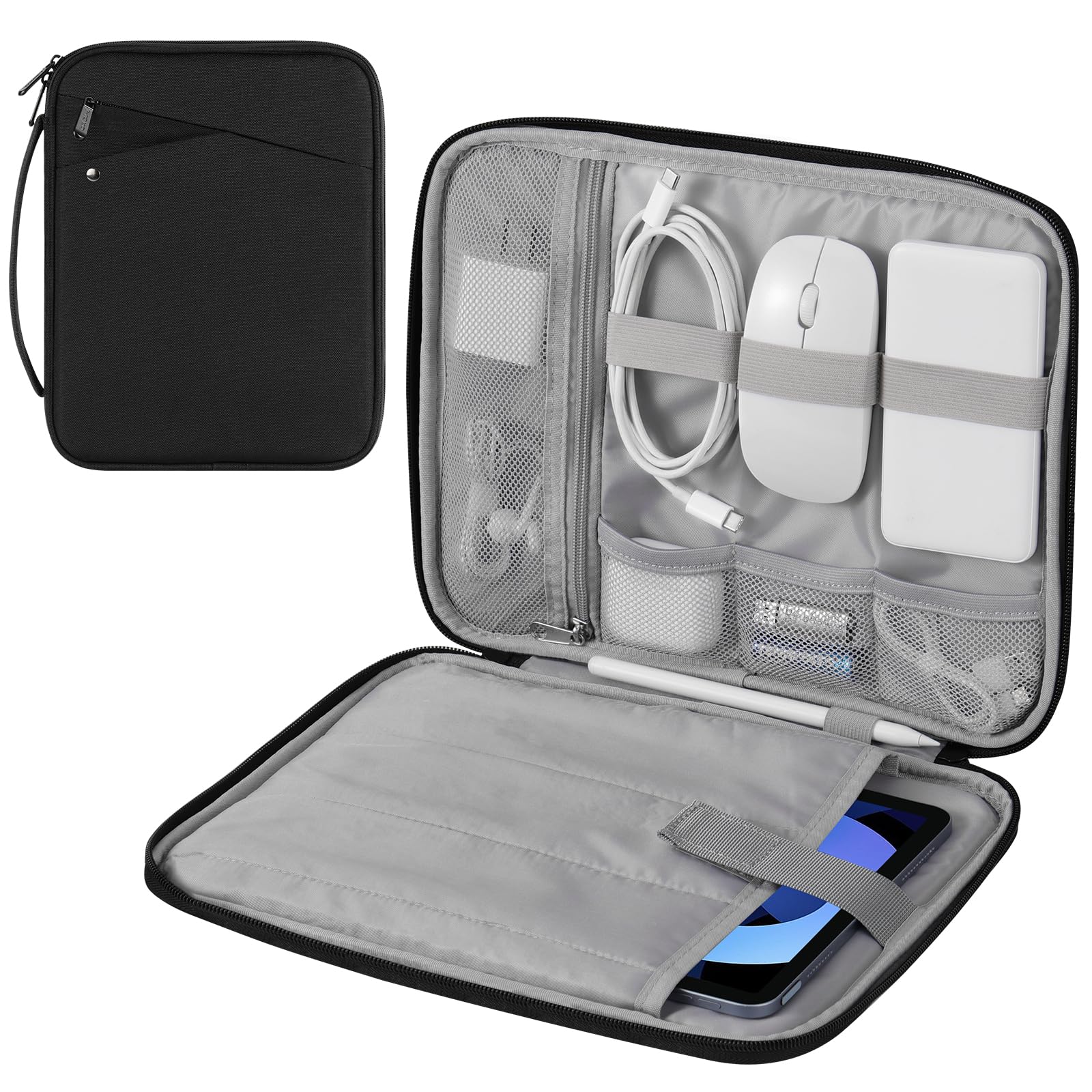 Moko Custodia Morbida con Maniglia per Tablet 9-11 Pollici, Nero