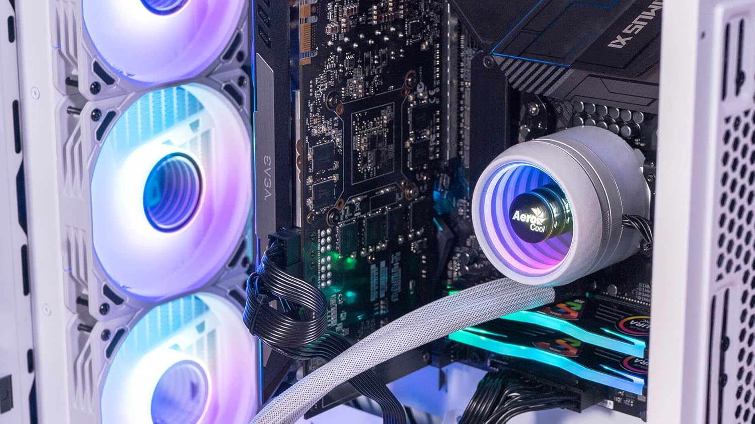 Aerocool MIRAGEL360W - Raffreddamento a Liquido CPU 550W, Bianco - immagine 5