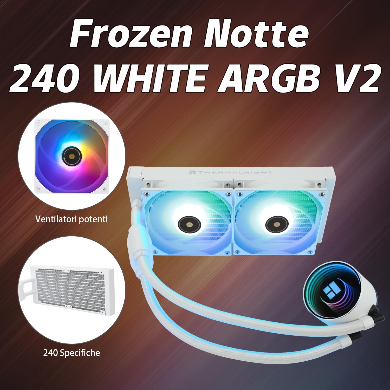 Tr Frozen Notte 240 BIANCO ARGB - Raffreddatore CPU - immagine 2